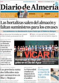 Portada de Diario de Almería (España)