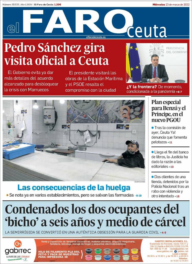 Portada de El Faro de Ceuta (Spain)