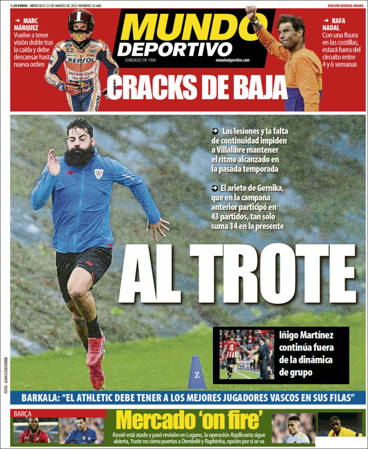 Portada de Mundo Deportivo Bizkaia (España)