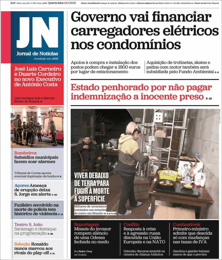 Portada de Jornal de Notícias (Portugal)