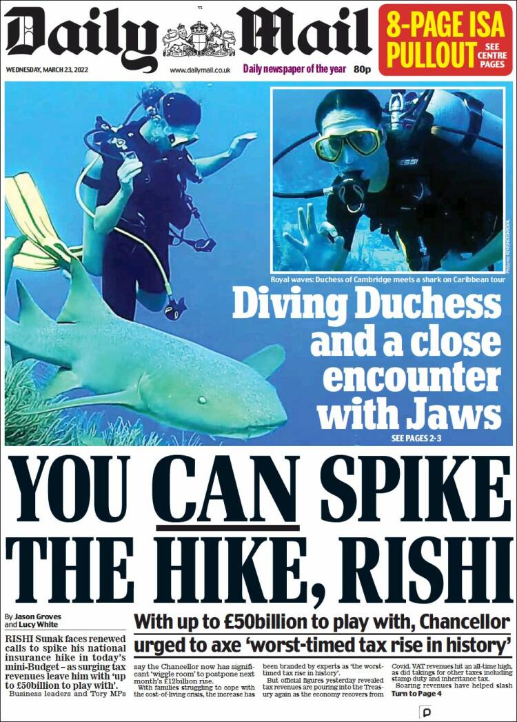 Portada de Daily Mail (United Kingdom)