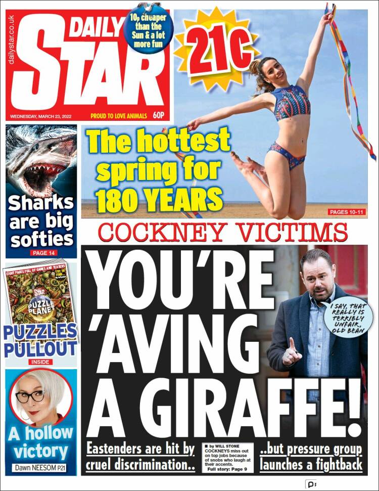 Portada de Daily Star (United Kingdom)