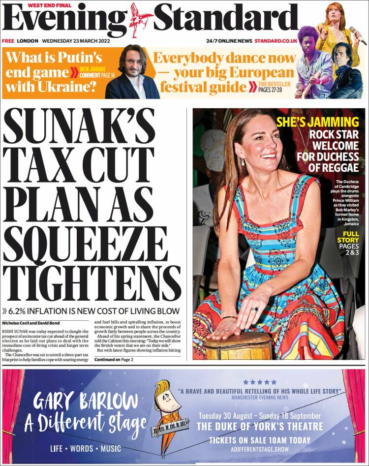 Portada de Evening Standard (United Kingdom)