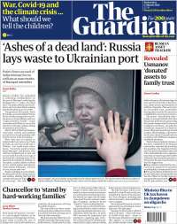 Portada de The Guardian (Reino Unido)