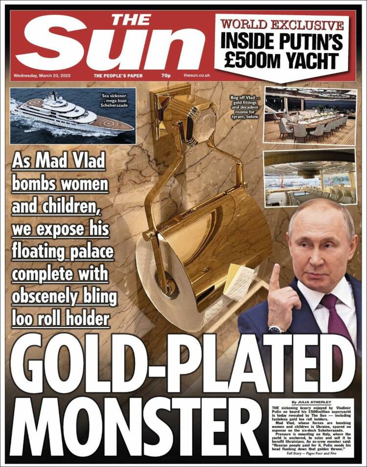 Portada de The Sun (Reino Unido)