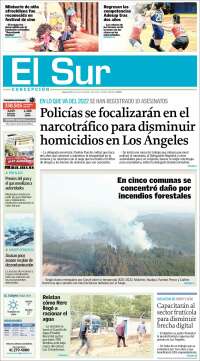 Portada de El Sur (Chile)