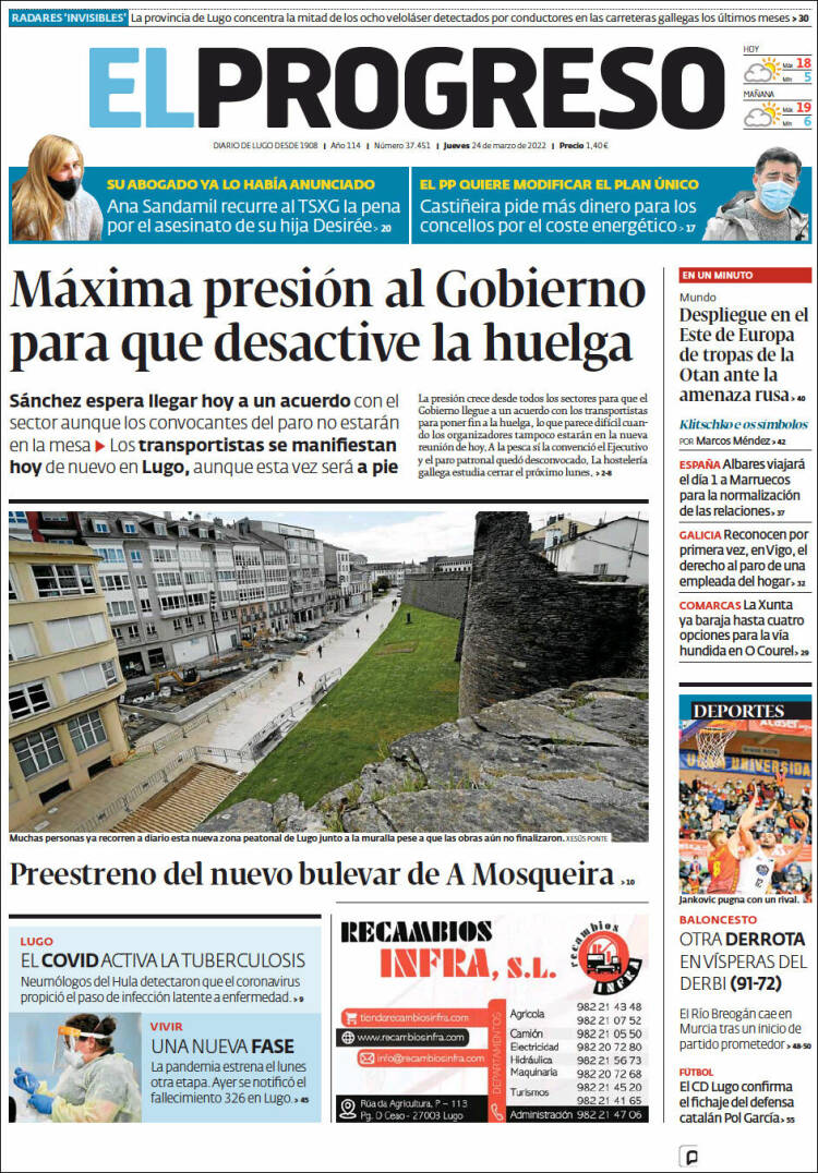 Portada de El Progreso (España)