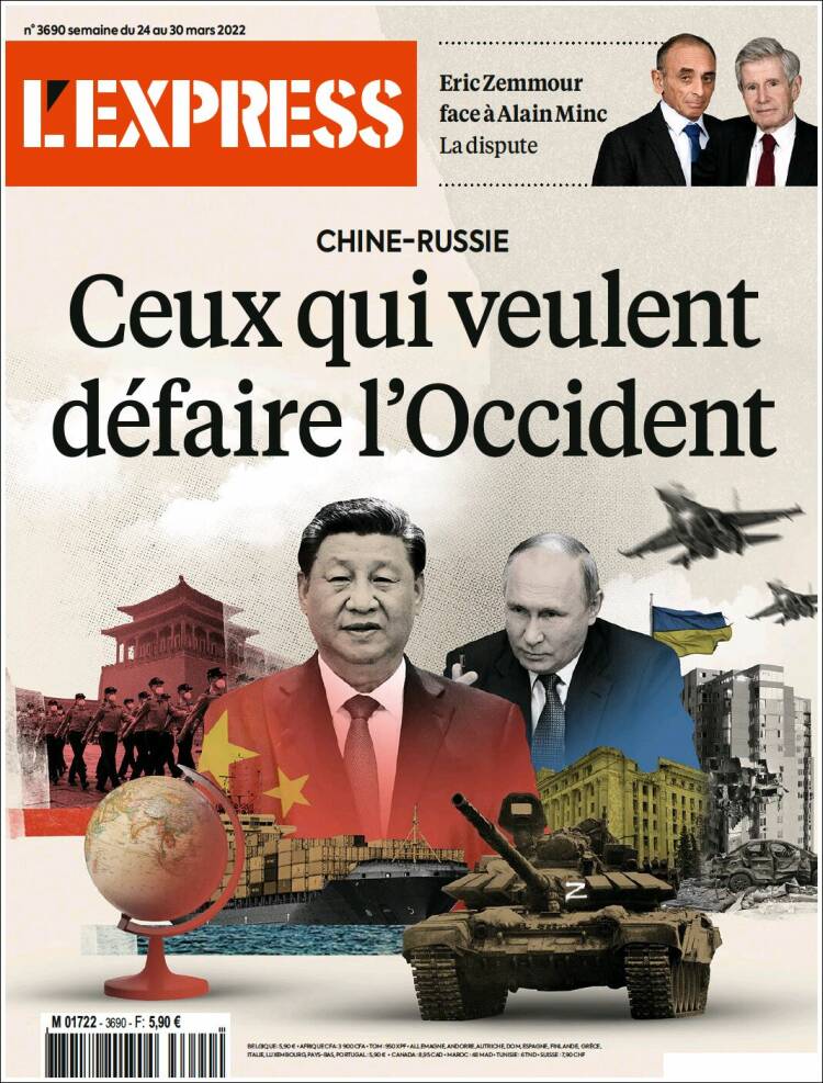 Portada de L'Express (Francia)