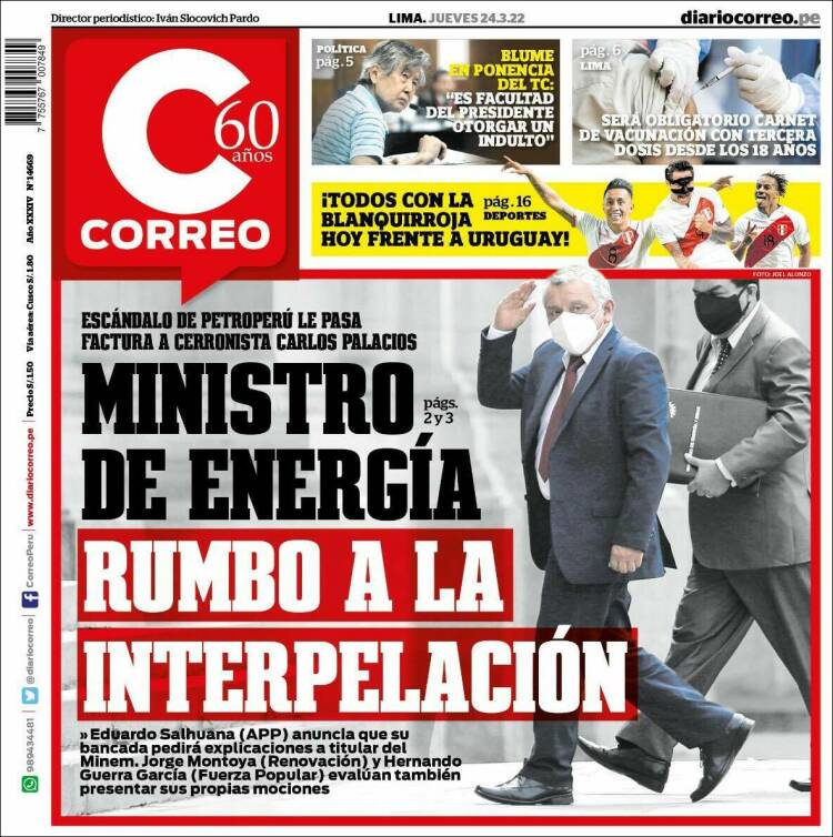 Portada de Diario Correo (Perú)