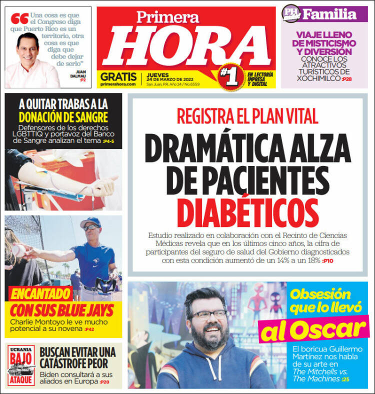 Portada de Primera Hora (Puerto Rico)