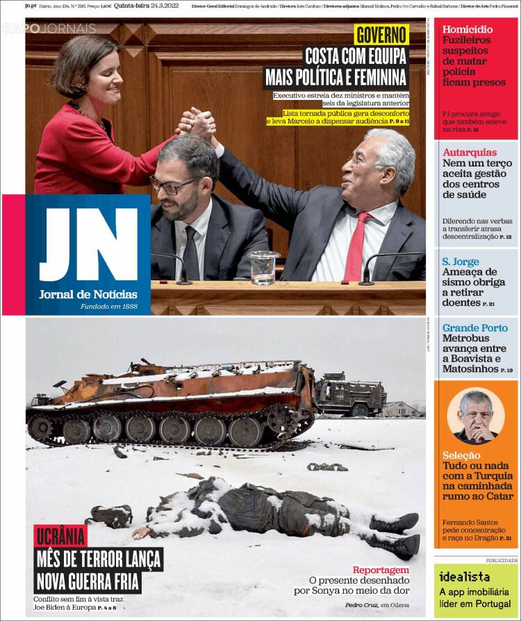 Portada de Jornal de Notícias (Portugal)