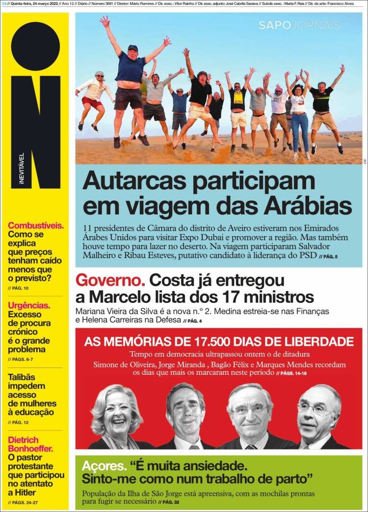 Portada de I - informação (Portugal)