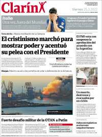 Portada de Clarín (Argentina)