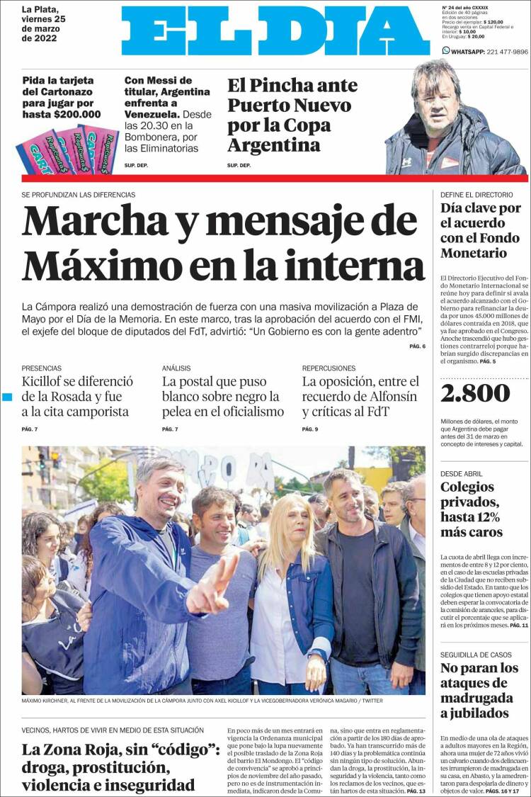 Portada de El Día de la Plata (Argentina)