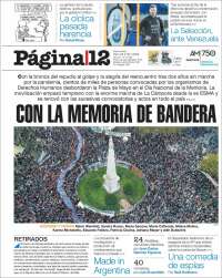 Portada de Página/12 (Argentina)