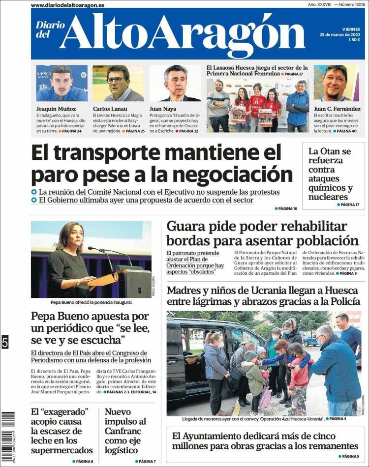 Portada de Diario del AltoAragón (España)