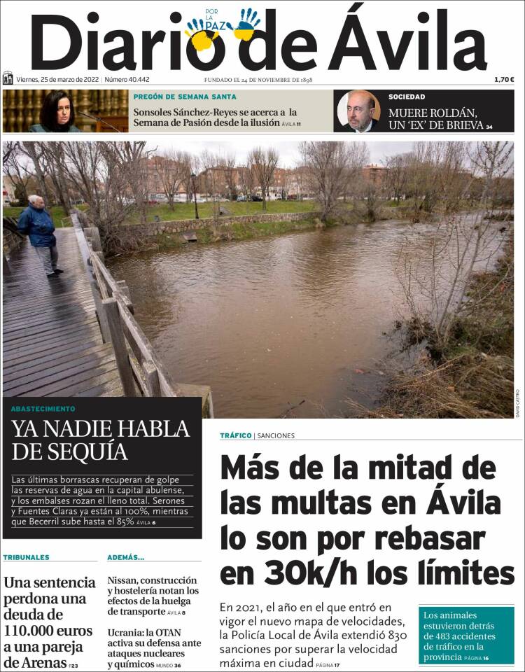 Portada de Diario de Ávila (Espa&ntilde;a)