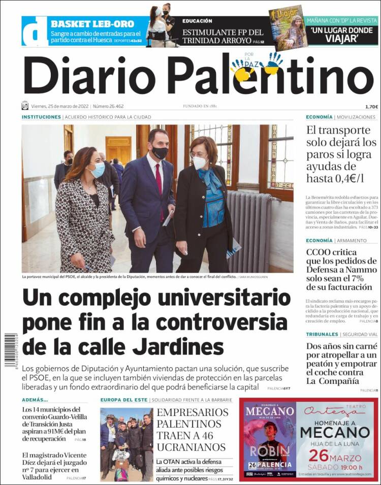 Portada de Diario Palentino (Espa&ntilde;a)