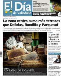 Portada de El Día de Valladolid (España)