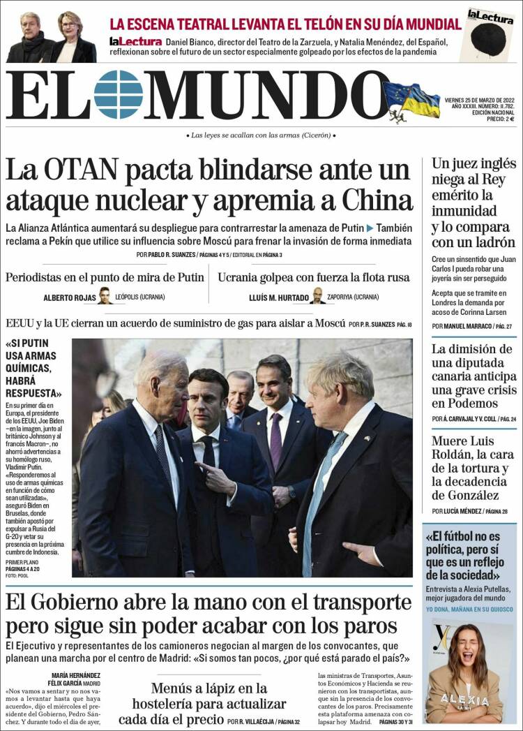 Portada de El Mundo (España)