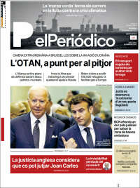 Portada de El Periódico de Catalunya (España)