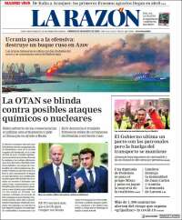 Portada de La Razón (España)