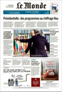 Portada de Le Monde (France)