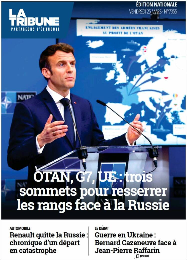 Portada de La Tribune (France)