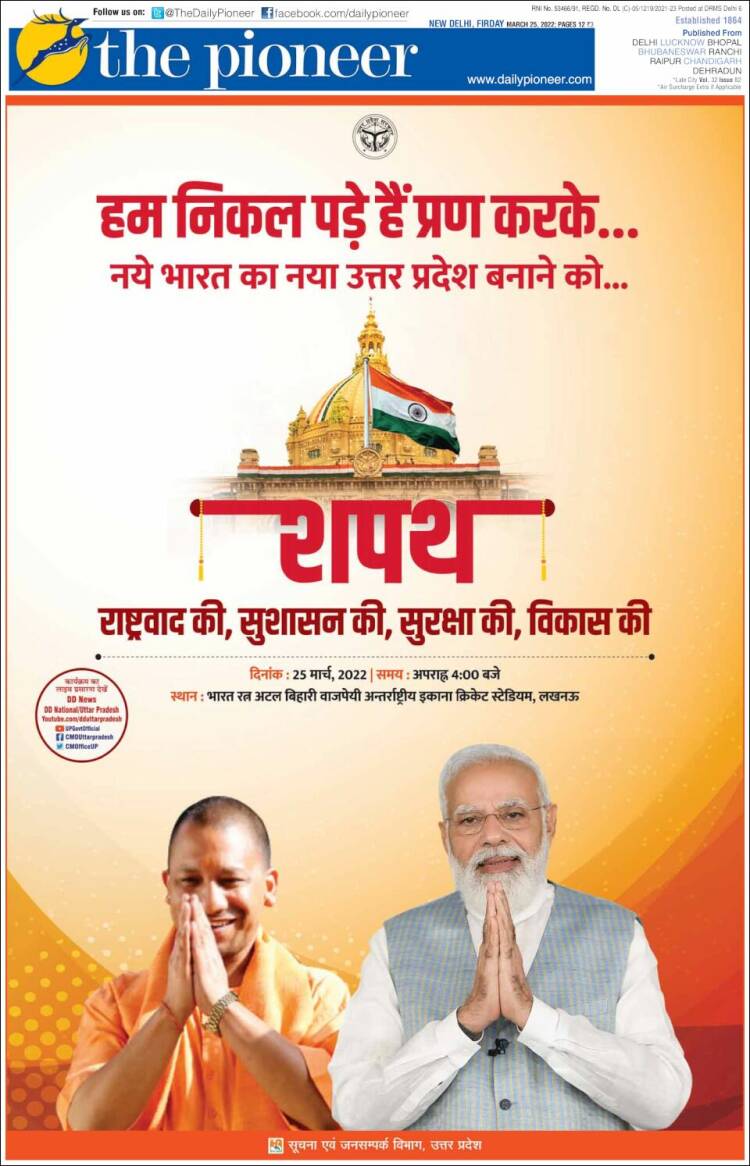 Portada de The Pioneer (India)