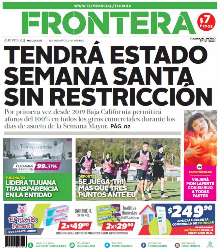 Portada de Frontera (México)