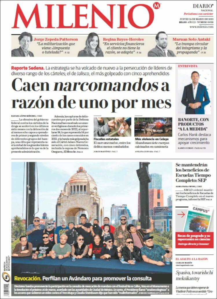 Portada de Milenio (México)