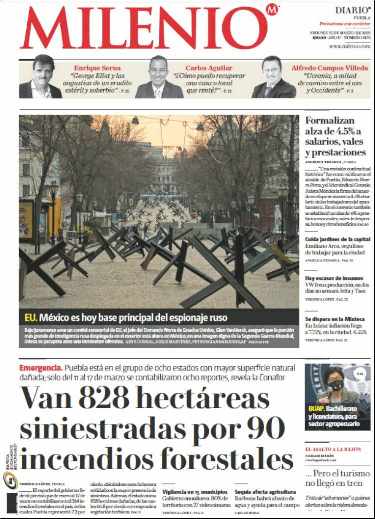 Portada de Milenio de Puebla (México)