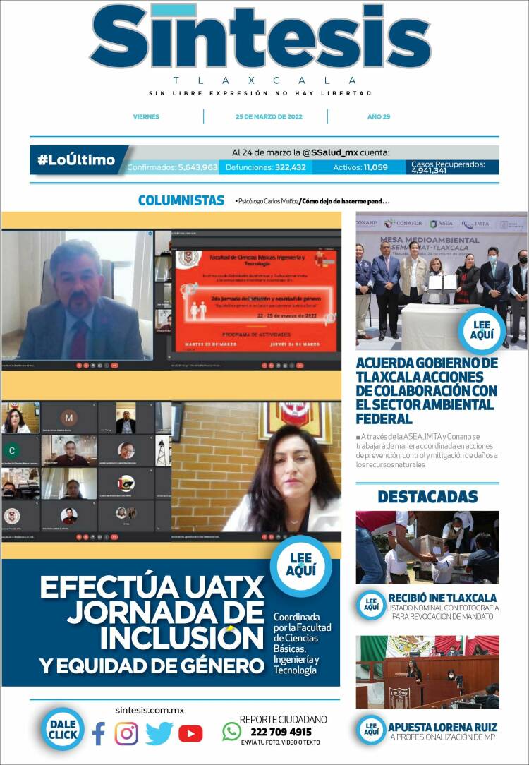 Portada de Síntesis de Tlaxcala (México)
