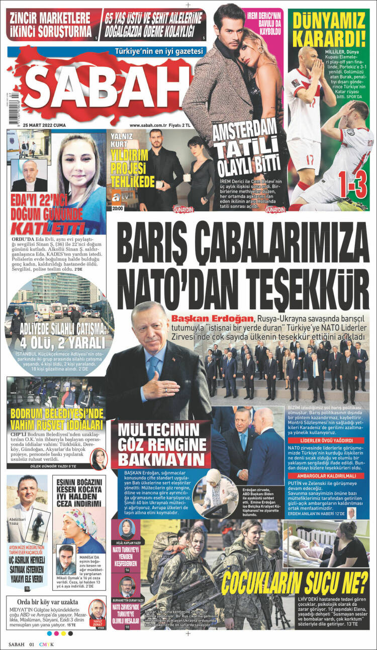Portada de Sabah (Turqu&iacute;a)