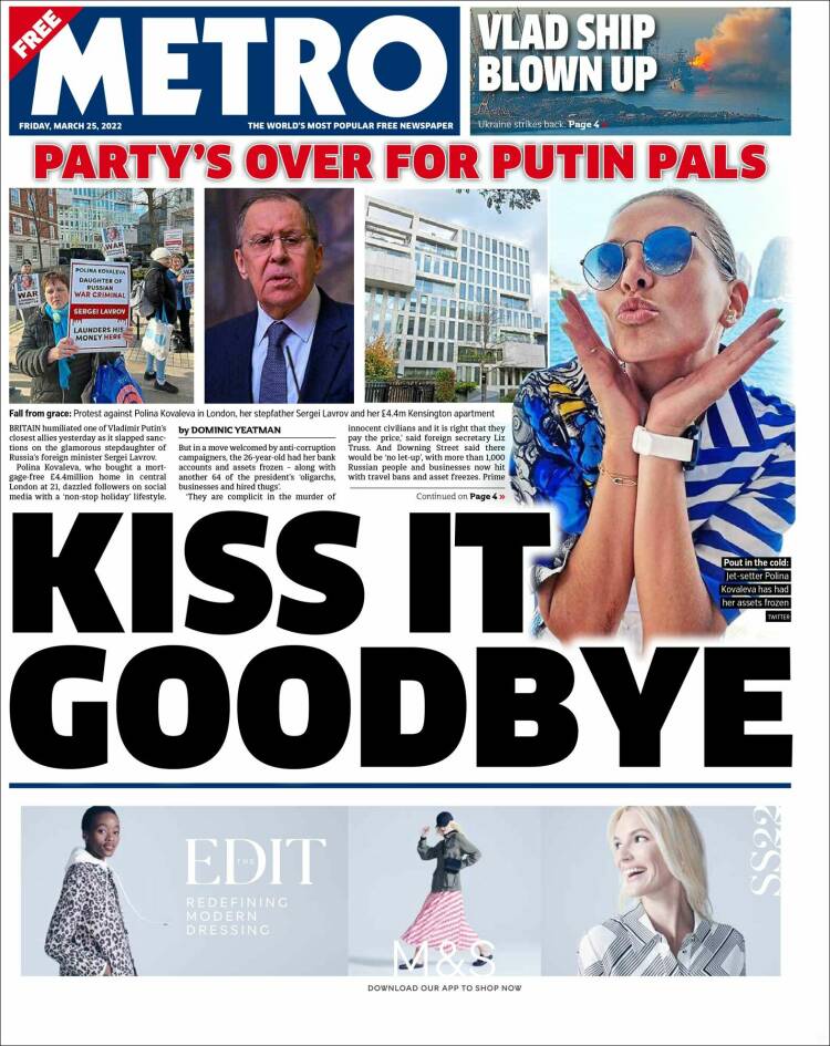 Portada de Metro (Reino Unido)