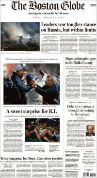 Portada de Boston Globe (USA)