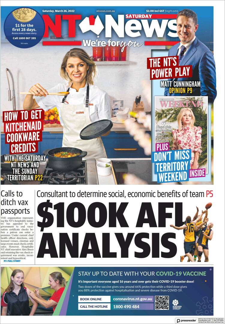 Portada de Northern Territory News (Australia)