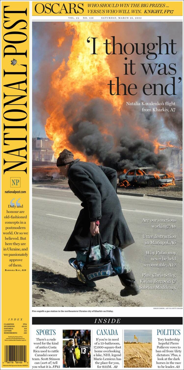 Periódico The National Post (Canadá). Periódicos De Canadá. Edición De ...