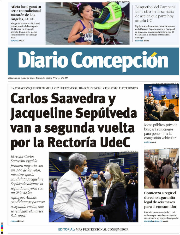Portada de Diario de Concepción (Chile)