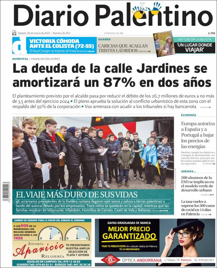 Portada de Diario Palentino (Spain)