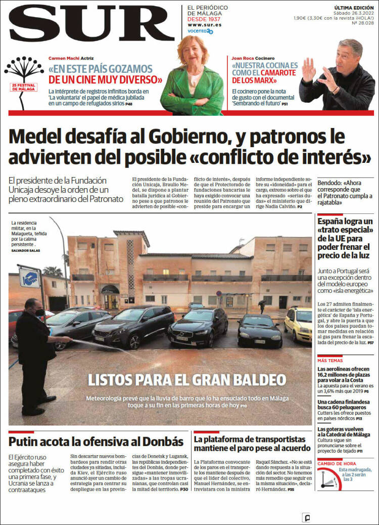 Portada de Diario el Sur (Spain)