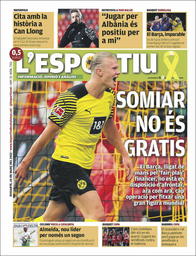 Portada de L'Esportiu (Spain)