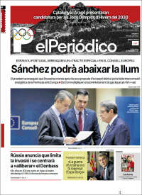 Portada de El Periódico de Catalunya (España)