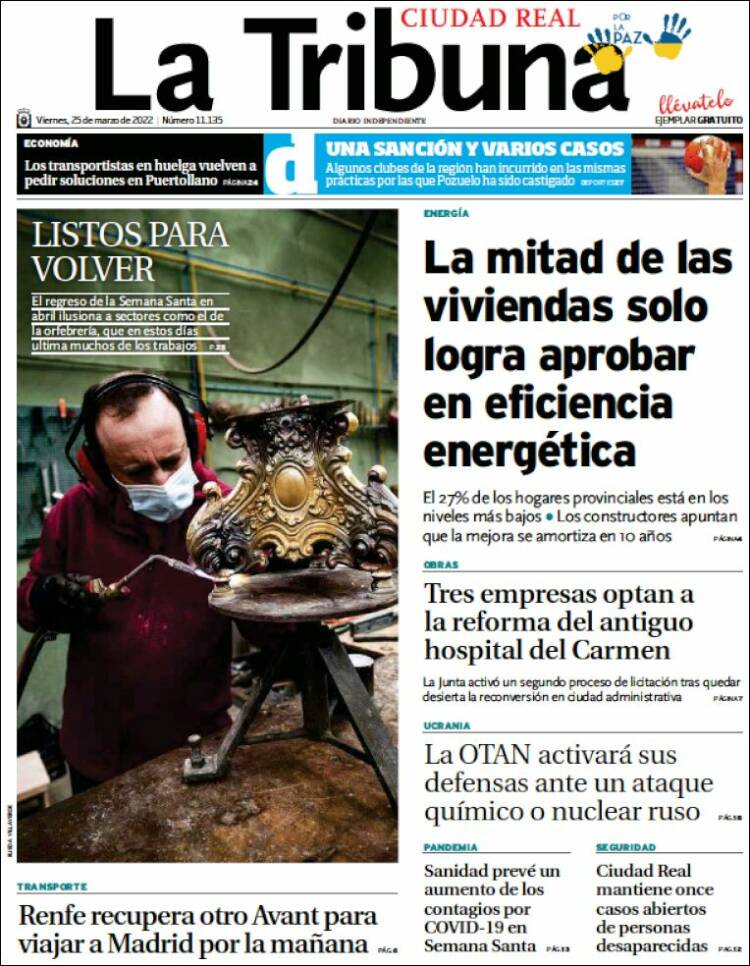 Portada de La Tribuna de Ciudad Real (Spain)