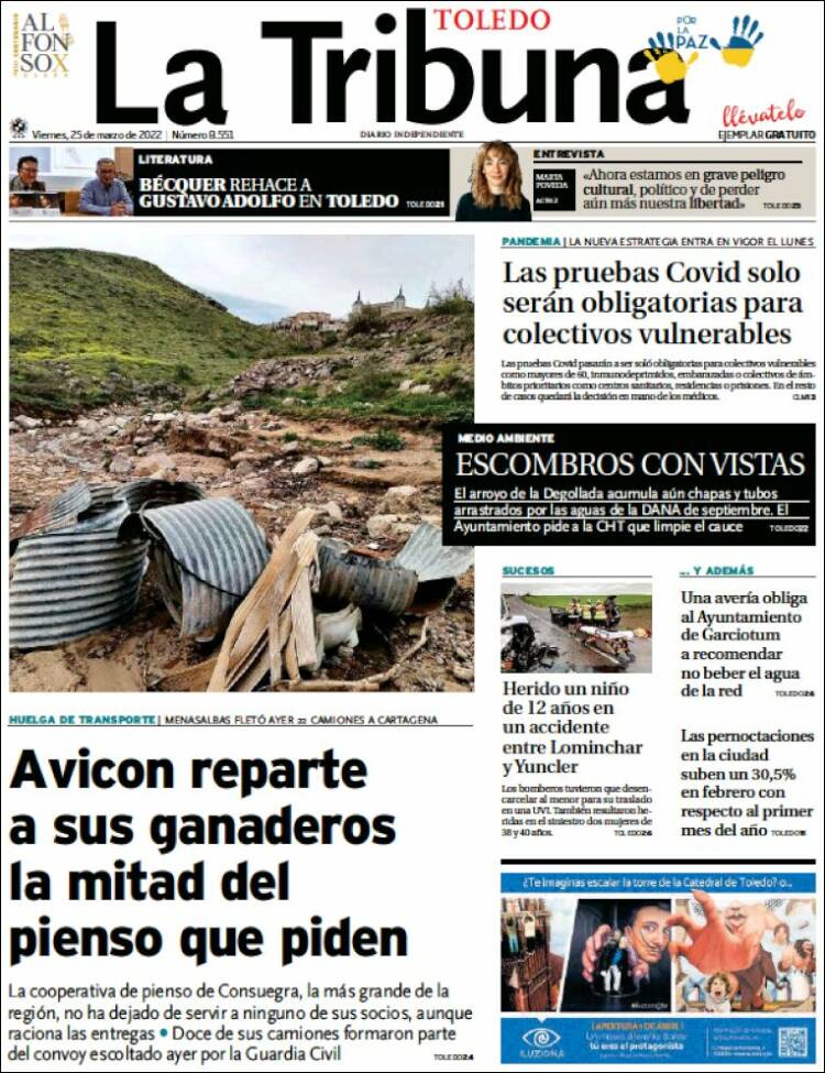 Portada de La Tribuna de Toledo (España)