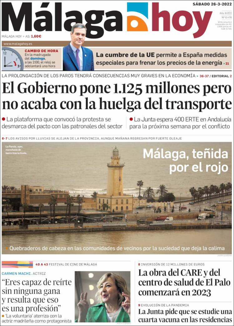 Portada de Málaga Hoy (España)