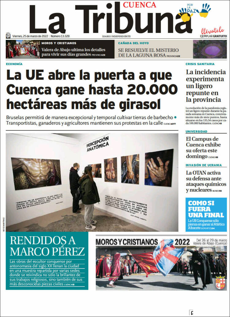 Portada de La Tribuna de Cuenca (España)