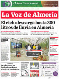 Portada de La Voz de Almería (España)