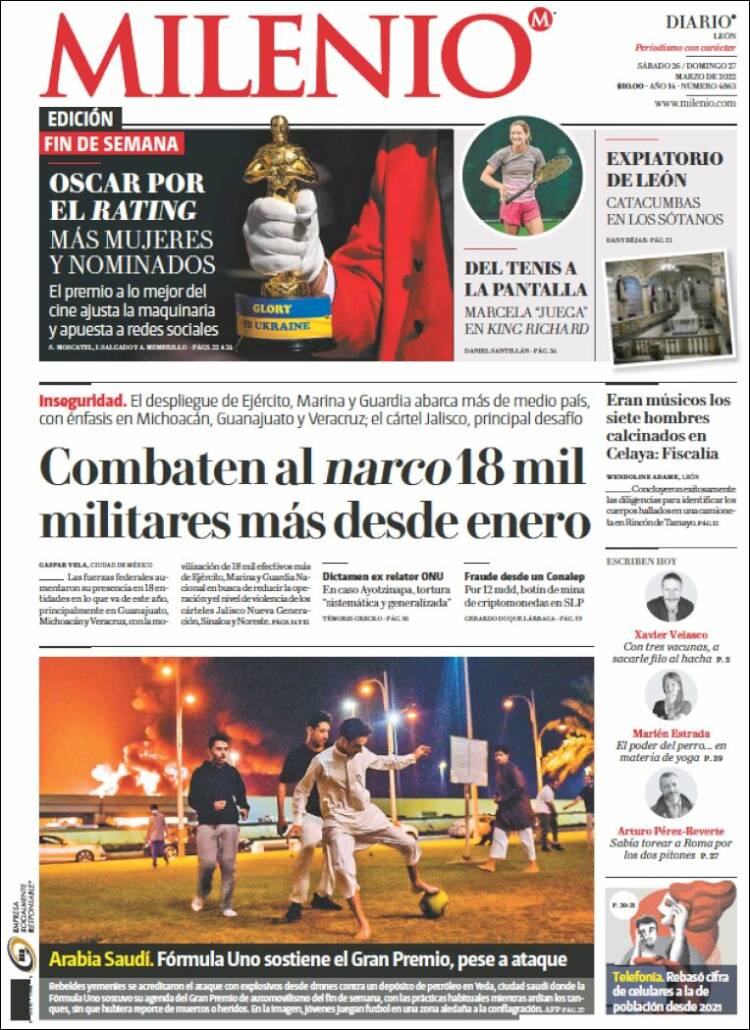 Portada de Milenio de León (M&eacute;xico)