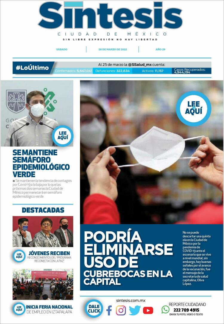 Portada de Síntesis Nacional (M&eacute;xico)